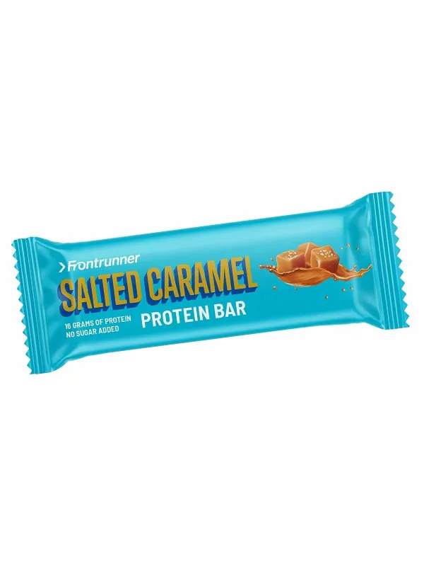 Frontrunner Salted Caramel Proteinriegel in einer Packun von 55 g
