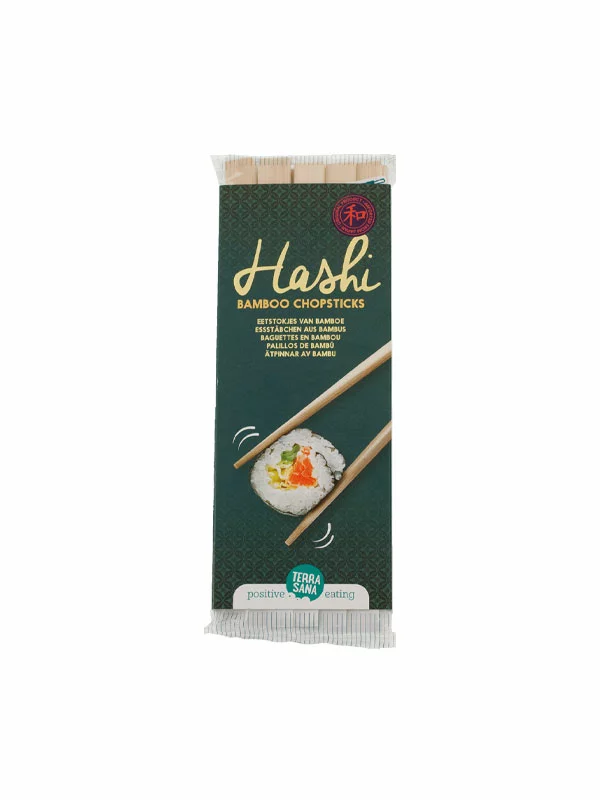 Terrasana Japanische Bambus-Essstäbchen Hashi im 10er- Pack