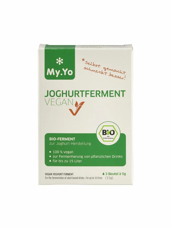 My.Yo Veganes Joghurtfement – Biologisch in der 3x5g Packung
