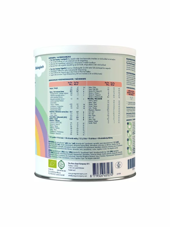Folgemilch 3 aus Ziegenmilch (ab dem 10. Monat) – Bio 800g Pure Goat