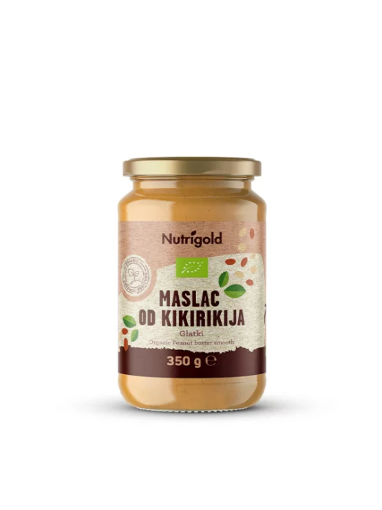 Nutrigold Kikiriki maslac Glatki - Organski u staklenoj ambalaži od 350g