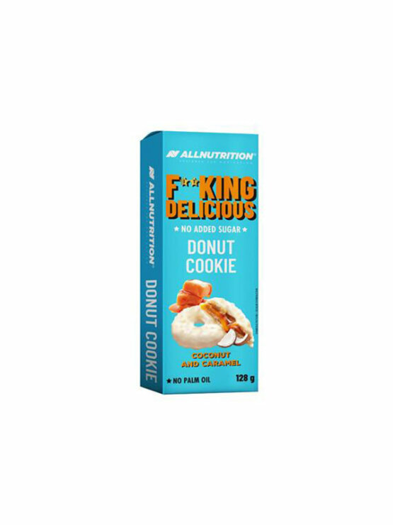All Nutrition Donut Cookies Kokos & Karamell ohne Zuckerzusatz, mit Süßungsmittel in Kartonverpackung von 128g