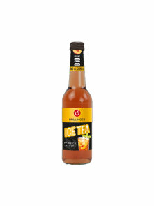 Hollinger Erfrischender Eistee mit Kohlensäure Pfirsich – Bio in einer 330ml Flasche