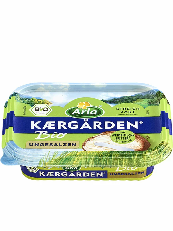 Arla Kaergarden Butter ohne Salz – Bio in der 200g Verpackung