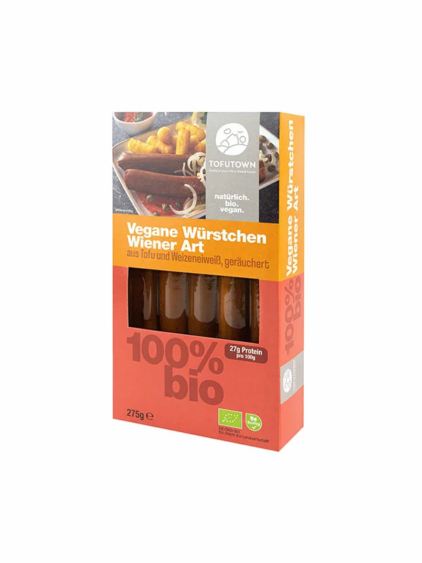 Tofutown Vegane Tofuwürstchen Wiener Art 5 Stück – Bio in einer 275g Packung