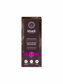 Khadi Pflanzliche Haarfarbe Dunkelbraun in der 100g Packung