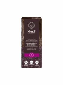 Khadi Pflanzliche Haarfarbe Dunkelbraun in der 100g Packung