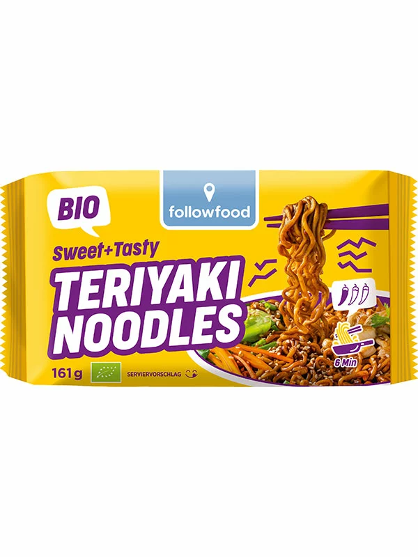 Teriyaki Nudeln – Bio 161g followfood