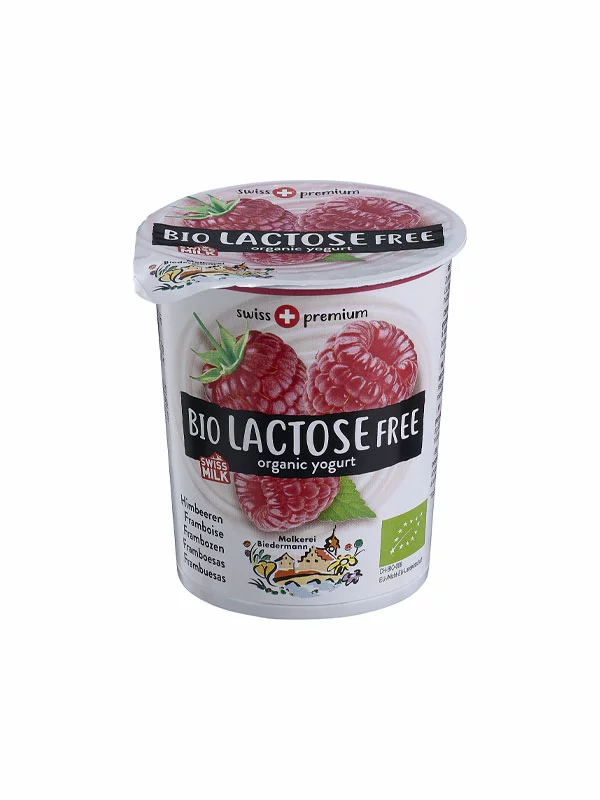 Joghurt mit Himbeeren Laktosefrei – Bio 200g Molkerei Biedermann