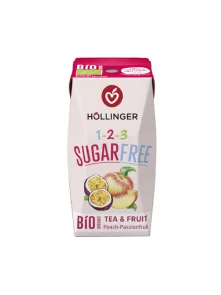 Höllinger 1-2-3 ZUCKERFREI Pfirsich-Maracuja Getränk Bio im 300ml Tetrapack