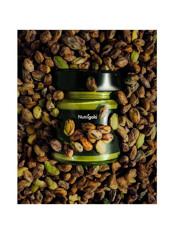 Nutrigold Pistazien Aufstrich mit Kadaif Dubai im 220g Glas