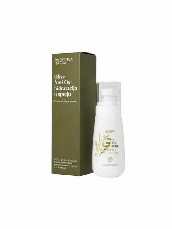 Zorina mast Olive Anti Ox Gesichts Feuchtigkeitsspray in einer 100ml Packung