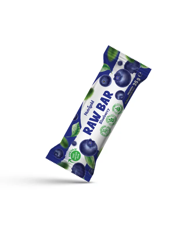 Nutrigold Rohkost Riegel Heidelberee in einer 35g Packung