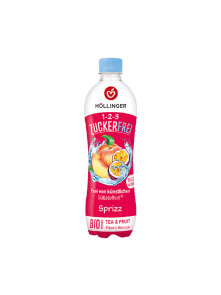 Hollinger 1-2-3 ZUCKERFREI Pfirsich-Maracuja Sprizz – Bio in der 500ml Flasche