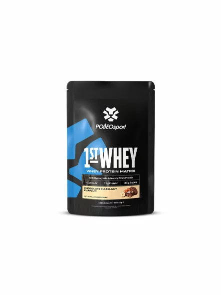 Polleo Sport Whey Protein Schokolade & Haselnuss in einer 454g Packung