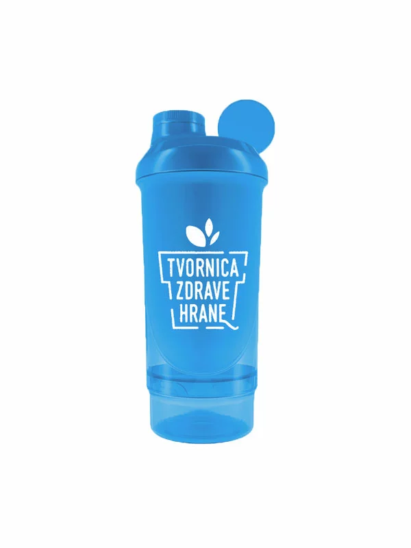 Smart Shaker mit Zusatzbehälter – Blau mit einem Volumen von 500ml