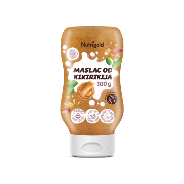 Nutrigold Erdnussbutter Squeeze in einer 300g Packung