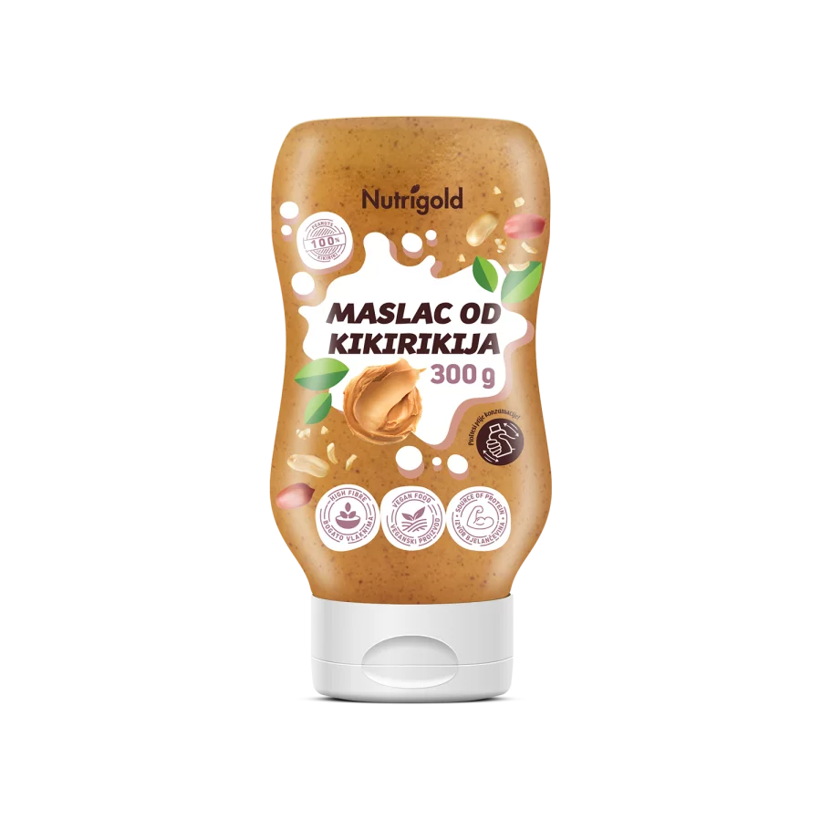 Nutrigold Erdnussbutter Squeeze in einer 300g Packung