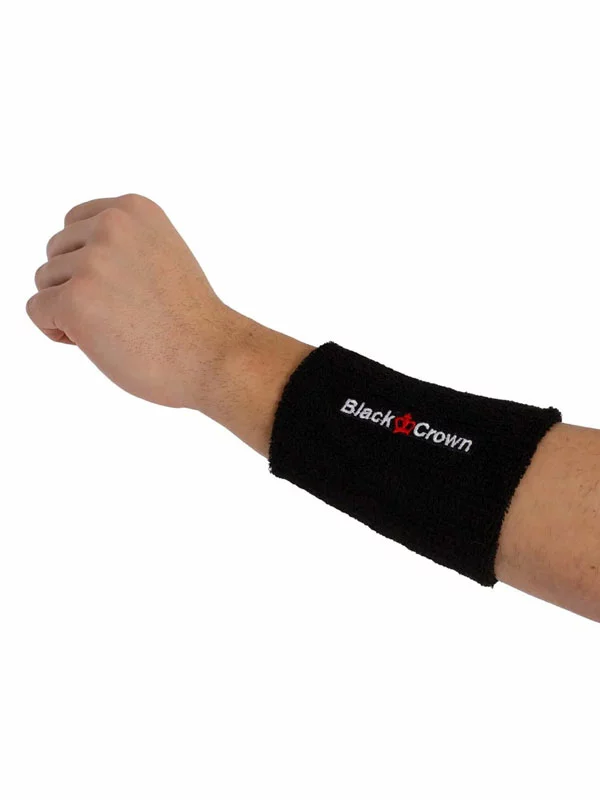Schweißband fürs Handgelenk Schwarz – Black Crown