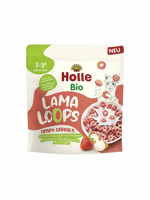 Fruchtige Knusperringe ''Lama Loops'' (ab 1 Jahr) – Bio 125g Holle