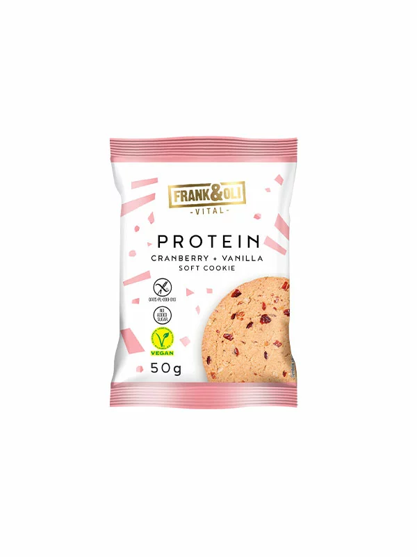 Protein-Keks Cranberry & Vanille – ohne Zuckerzusatz – 50g Frank&Oli