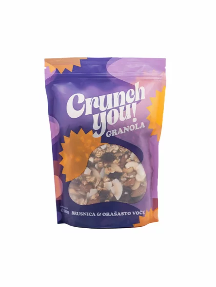 Crunch you! Granola mit Cranberries & Nüssen in einer 400g Packung