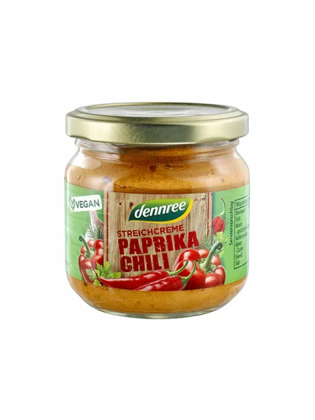 dennree Streichcreme Paprika & Chili – Bio im 180g Glas