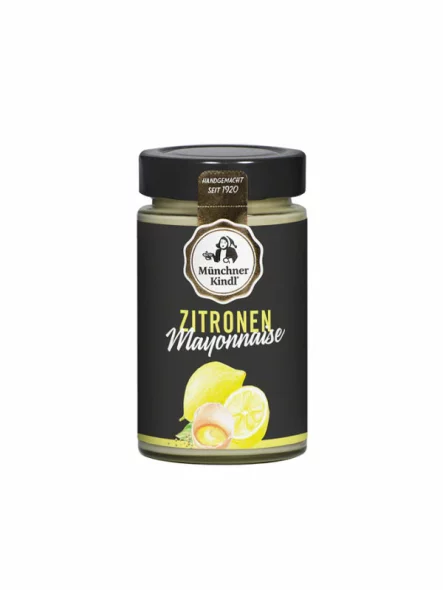 Münchner Kindl Senf Mayonnaise mit Zitronen – Bio im 200ml Glas