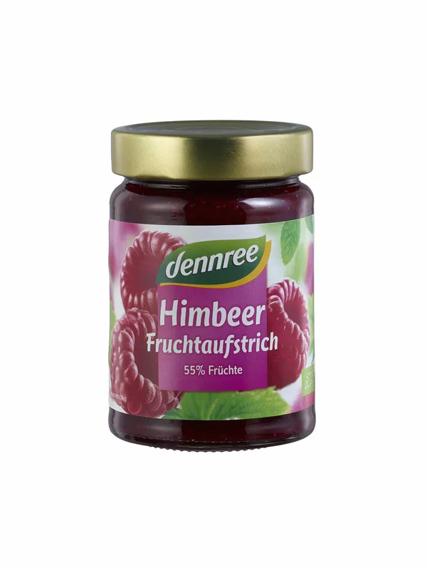 dennree Fruchtaufstrich Himbeere – Biologisch im 340g Glas