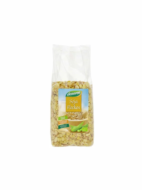 dennreee Sojaflocken – Bio in einer 500g Packung