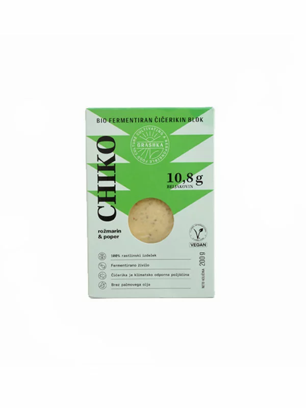 Grashka Kichererbsen-Schnitzel Chiko – Rosmarin & Pfeffer – Bio in der 200g Packung