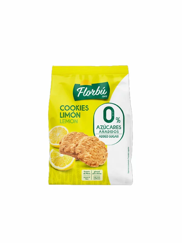 Zitronenkekse ohne Zuckerzusatz – 130g Florbú