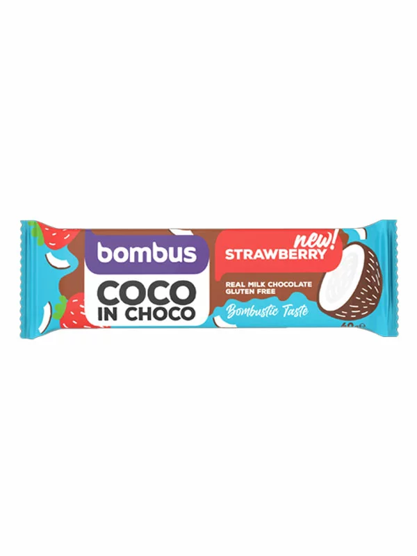 Bombus Coco in Choco – Erdbeere in einer 40g Packung