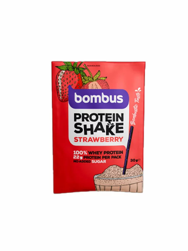 Bombus Protein Shake Erdbeere in einer 30g Packung