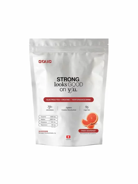 Elektrolytgetränkepulver mit Kreatin Grapefruit – 20×7,3g Equa