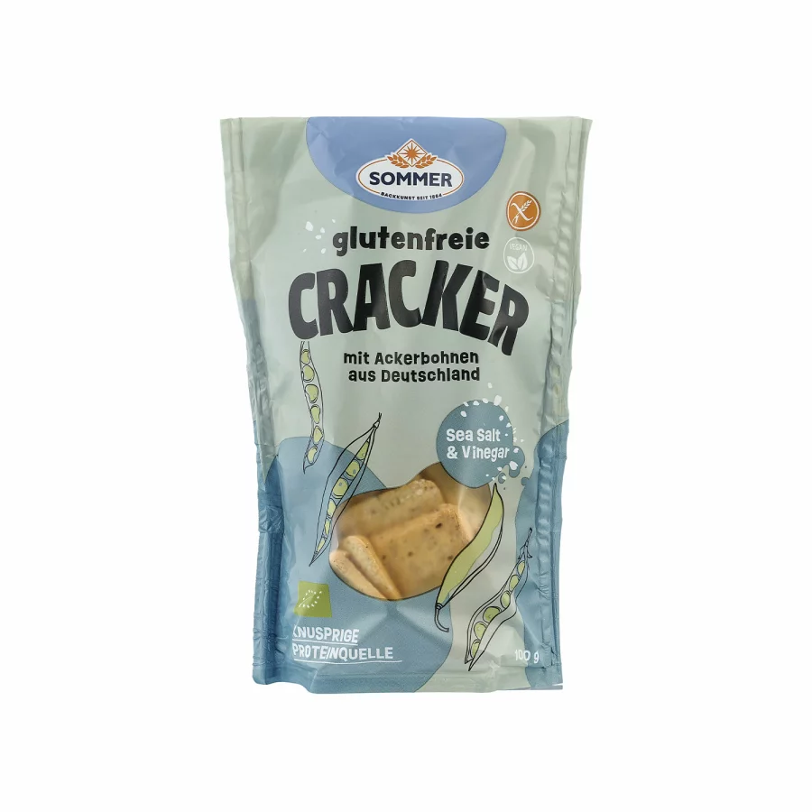Cracker Sea Salt & Vinegar Glutenfrei – Bio 100g Sommer