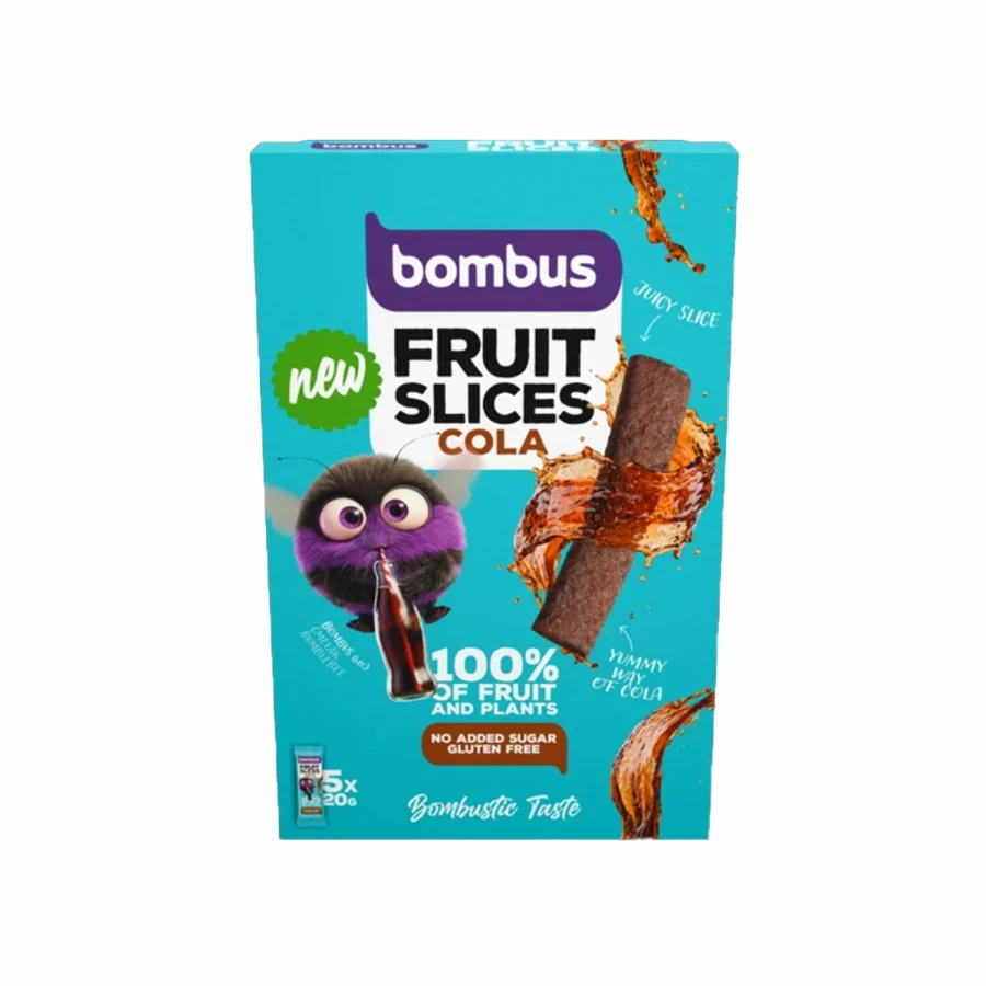 Bombus Fruchtriegel Cola ohne Zuckerzusatz – 5×20g