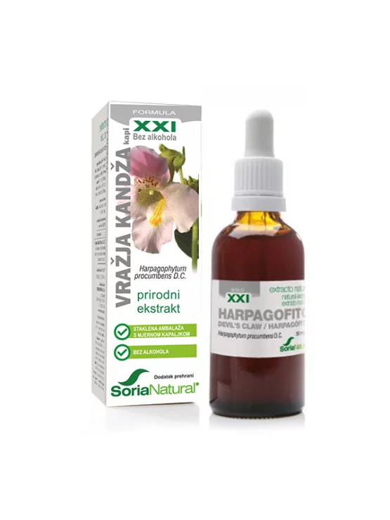 Soria Natural Teufelskralle Naturextrakt in einer 50ml Glasflasche mit Tropfer