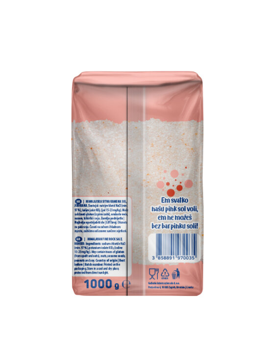 Nutrigold Himalaya-Salz fein gemahlen in einer 1kg Packung
