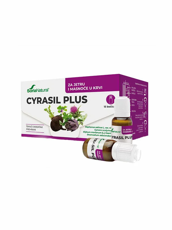 Cyrasil-Kombination aus Kräutern und Lecithin – 15 x 10 ml - Soria Natural