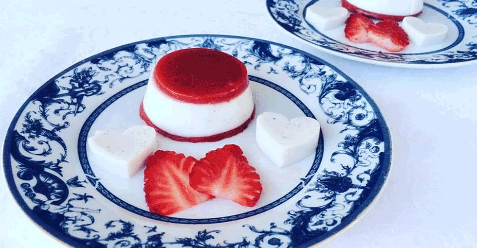 Panna Cotta mit Erdbeeren