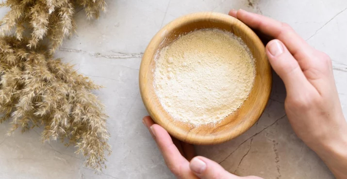 Reisprotein in einer Schüssel