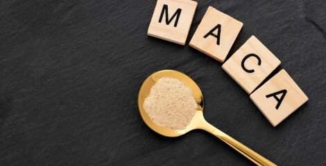 Maca-Pulver in einer Schüssel