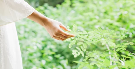 Frau in der Natur