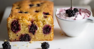 Kuchen mit Brombeeren