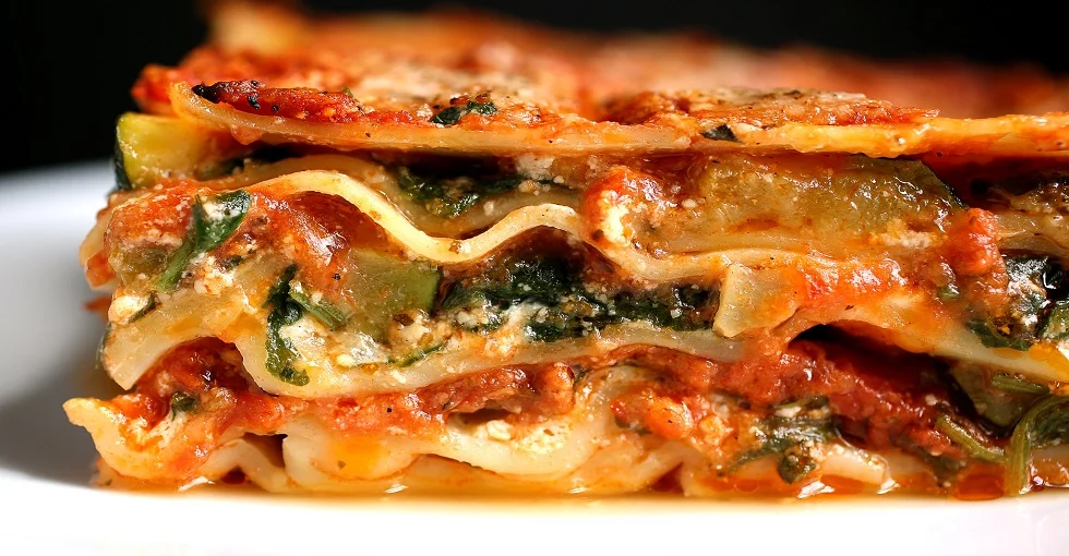 Vegetarische Lasagne mit Gemüse & Pesto