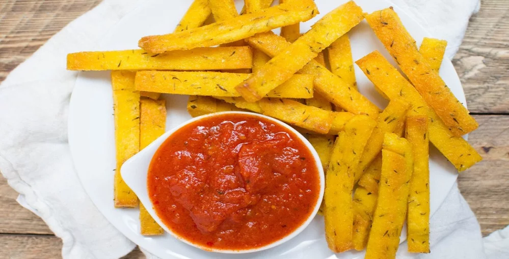 Polenta Pommes mit Dip