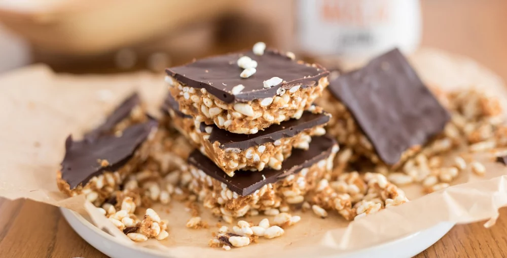 Schokoladige Reissnacks
