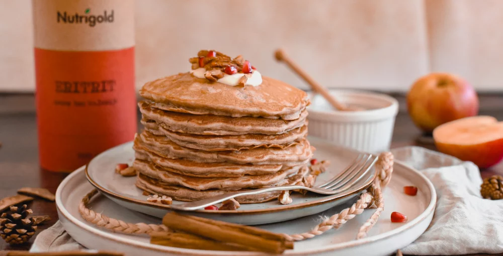 Dinkelpfannkuchen am Teller