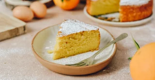 Aromatischer Mandelkuchen mit Orange
